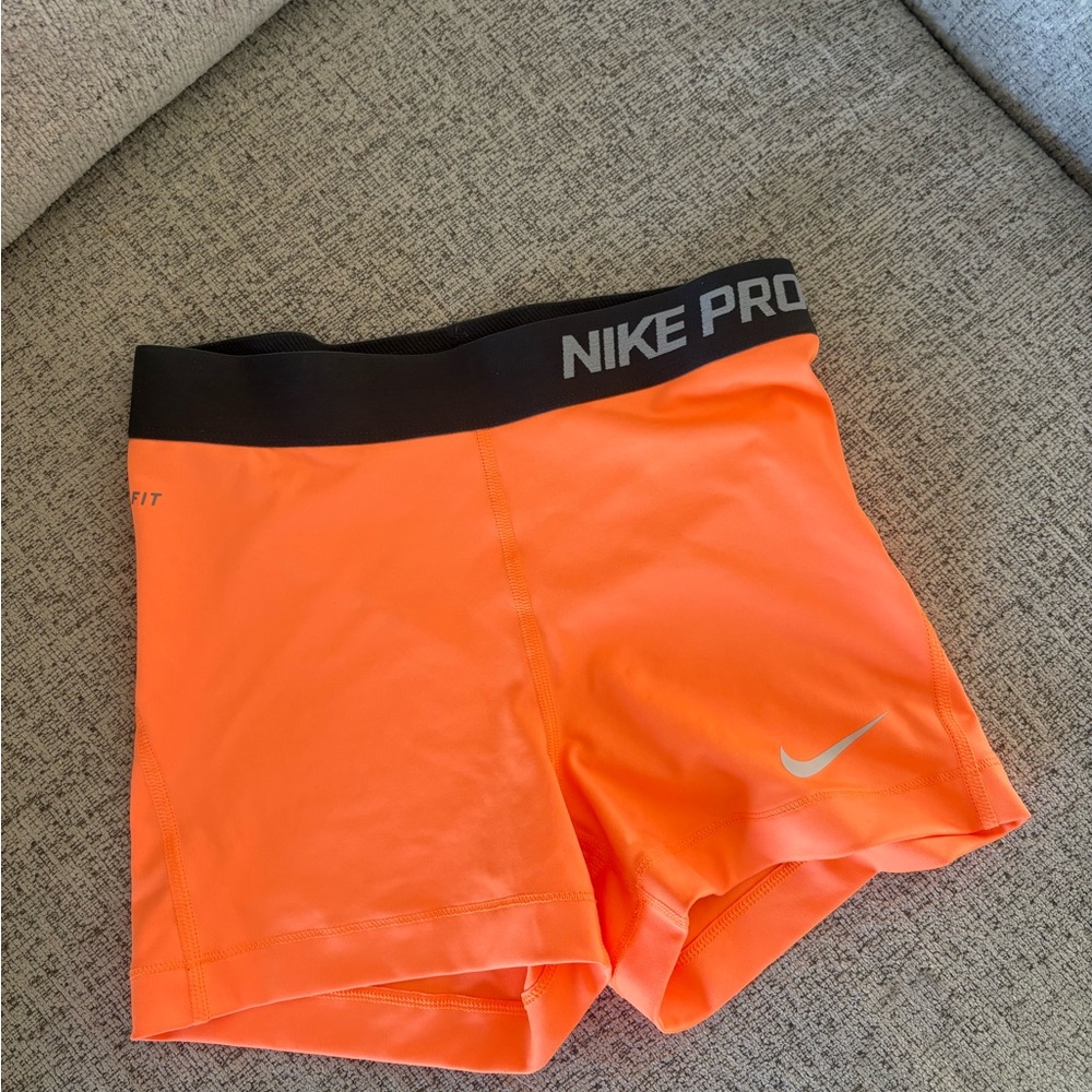 Nike Pro Orange Athletic Shorts